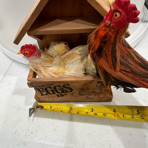 Vintage! Chicken Rooster Babies In A Hen House. ♥️ chicken 🐔 🐓REAL LIKE!!! FIRM! - Picture 6 of 9